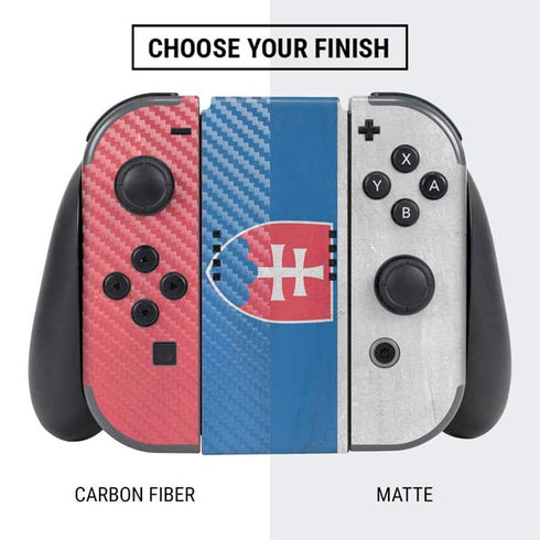Slovakia Flag Distressed Nintendo Switch Bundle Skin